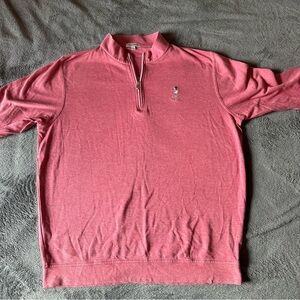 Peter Millar Tri-blend Cotton Blend Quarter-Zip Sweater‎ XL Embroidered Logo